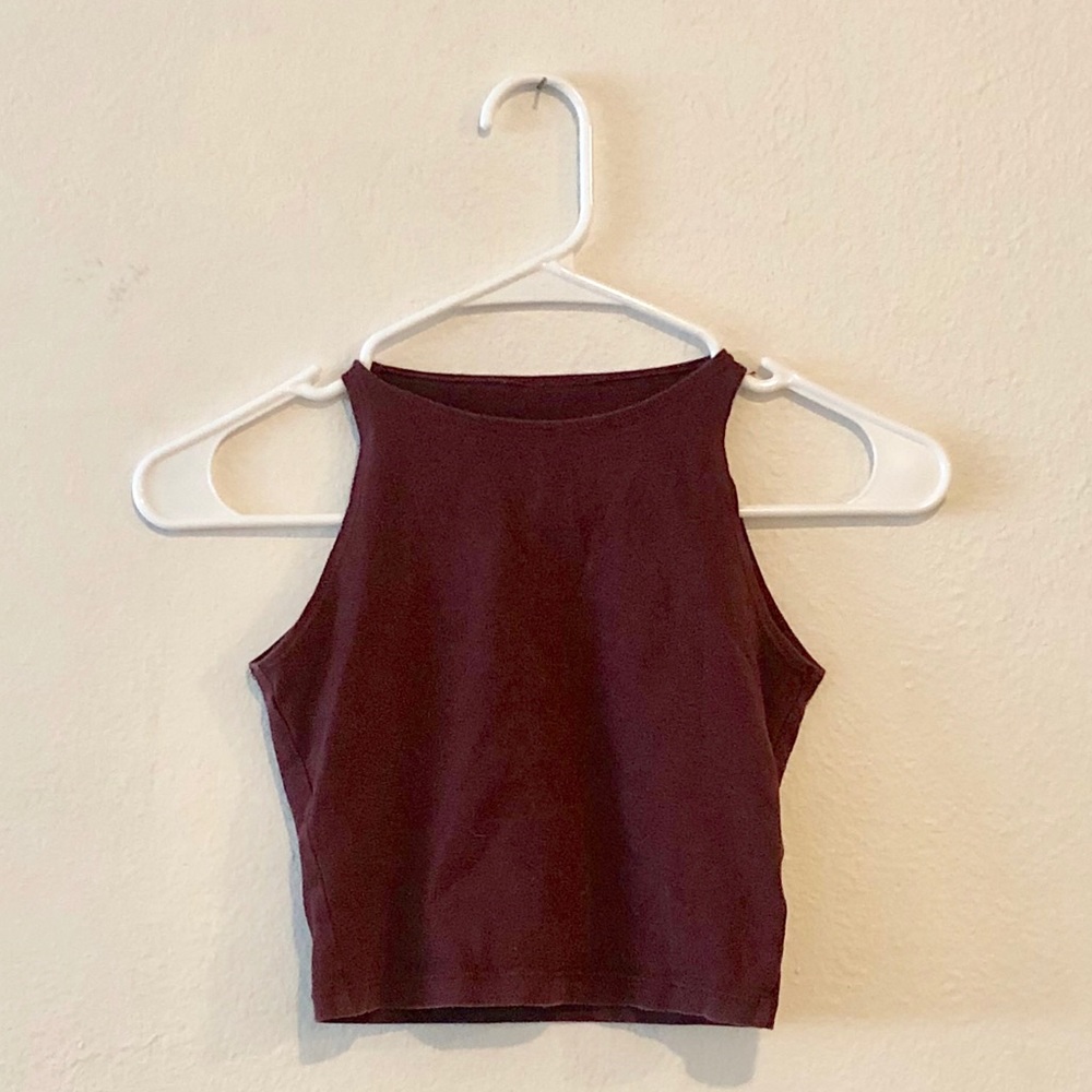 Maroon crop top